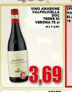 Vivo Supermercati Terre di verona vino amarone valpolicella doc 750 ml offerta