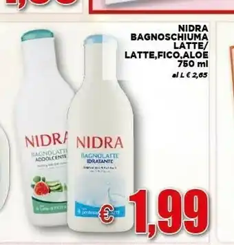 Vivo Supermercati Nidra bagnoschiuma latte 750 ml offerta