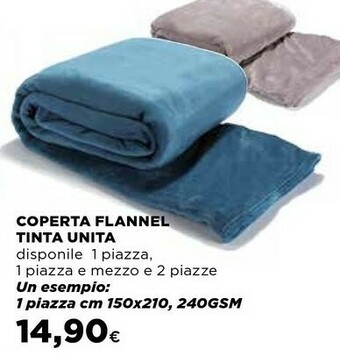 Coperta flannel tinta unita