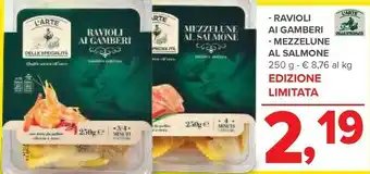 L'arte ravioli al gamberi