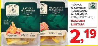 Todis L'arte ravioli al gamberi offerta