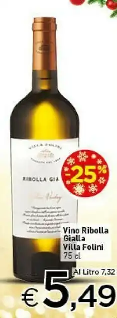 Crai Villa folini vino ribolla gialla 750 ml offerta