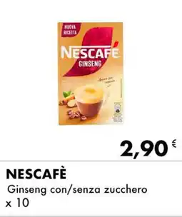 Iper Tosano NESCAFÈ Ginseng con/senza zucchero offerta
