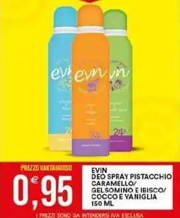 Vantaggio Cash&Carry Evin deo spray pistacchio caramello/ gelsomino e ibisco/ cocco e vaniglia offerta