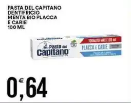 Vantaggio Cash&Carry Pasta del capitano dentifricio menta bio placca e carie offerta