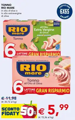 Esselunga Tonno RIO MARE offerta