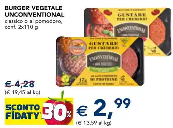 Esselunga Burger vegetale unconventional offerta