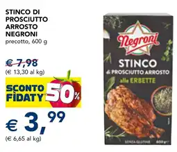Esselunga Stinco di prosciutto arrosto NEGRONI offerta