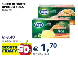 Esselunga Succo di frutta optimum YOGA offerta