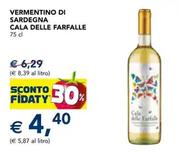 Esselunga Vermentino di sardegna CALA DELLE FARFALLE offerta