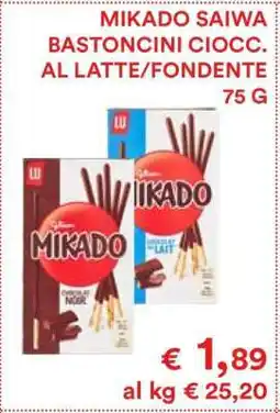Coop MIKADO SAIWA BASTONCINI CIOCC. AL LATTE/FONDENTE offerta