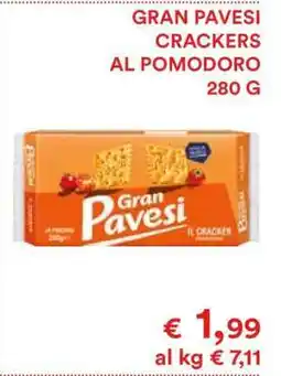 Coop GRAN PAVESI CRACKERS AL POMODORO 280 G offerta
