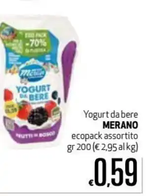 Merano Yogurt da bere ecopack assortito 200gr
