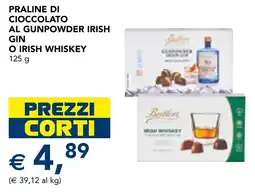 Esselunga Praline di cioccolato al gunpowder irish gin o irish whiskey offerta