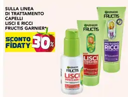 Esselunga Sulla linea di trattamento capelli lisci e ricci fructis GARNIER offerta