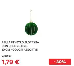 Max Factory Palla in vetro floccata con decoro oro offerta