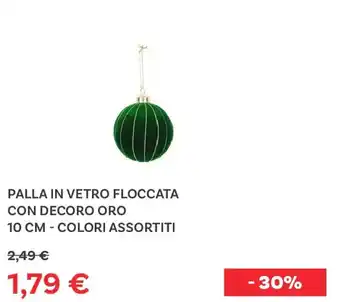 Max Factory Palla in vetro floccata con decoro oro offerta