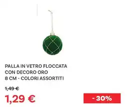 Max Factory Palla in vetro floccata con decoro oro offerta