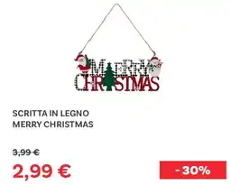 Max Factory Scritta in legno merry christmas offerta