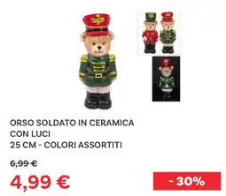 Max Factory Orso soldato in ceramica con luci offerta