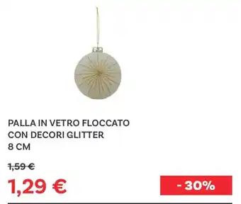 Max Factory Palla in vetro floccato con decori glitter offerta
