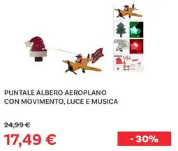 Max Factory Puntale albero aeroplano con movimento, luce e musica offerta