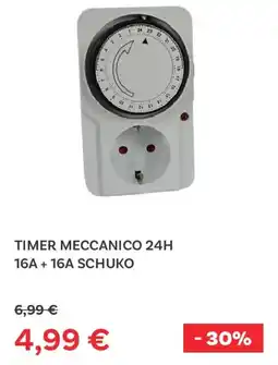 Max Factory Timer meccanico 24h 16A+ 16A schuko offerta