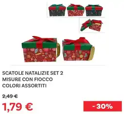 Max Factory Scatole natalizie set 2 misure con fiocco offerta