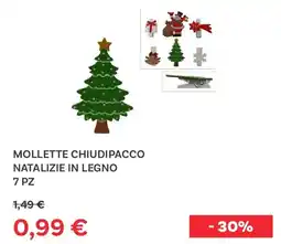 Max Factory Mollette chiudipacco natalizie in legno offerta
