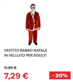 Max Factory Vestito babbo natale in velluto per adulti offerta