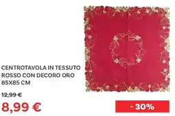 Max Factory Centrotavola in tessuto rosso con decoro oro offerta