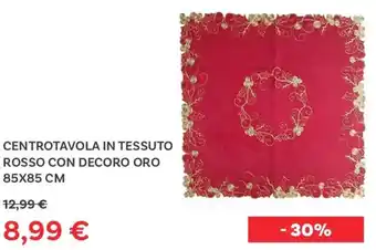 Max Factory Centrotavola in tessuto rosso con decoro oro offerta
