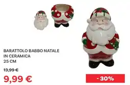 Max Factory Barattolo babbo natale in ceramica offerta