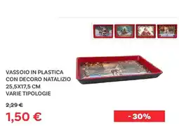 Max Factory Vassoio in plastica con decoro natalizio offerta