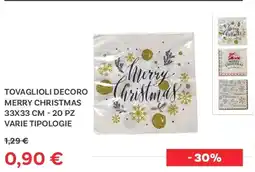 Max Factory Tovaglioli decoro merry christmas offerta