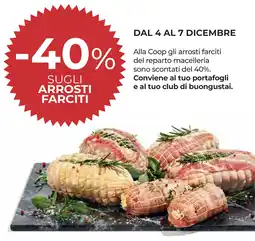 Coop Sugli arrosti farciti offerta