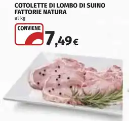Coop Cotolette di lombo di suino fattorie natura offerta