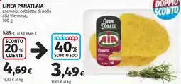 Coop Linea panati aia esempio: cotoletta di pollo, alla viennese offerta