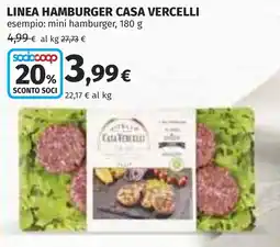 Coop Linea hamburger CASA VERCELLI offerta