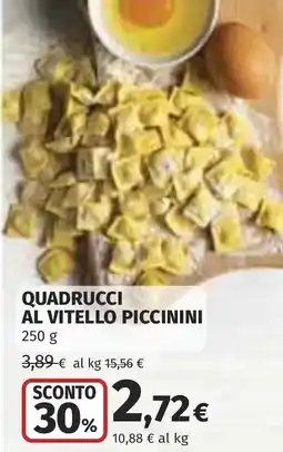 Coop Quadrucci al vitello piccinini offerta