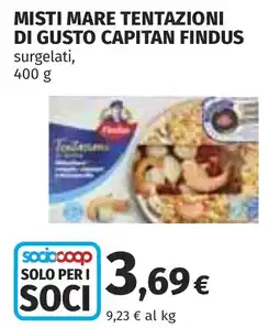 Coop Misti mare tentazioni di gusto capitan FINDUS offerta