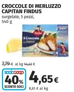 Coop Croccole di merluzzo CAPITAN FINDUS offerta
