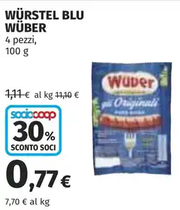Coop Würstel blu WÜBER offerta