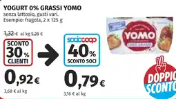 Coop Yogurt 0% grassi YOMO offerta