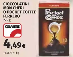 Coop Cioccolatini mon cheri o pocket coffee FERRERO offerta