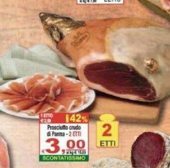 CTS Supermercati Prosciutto crudo offerta