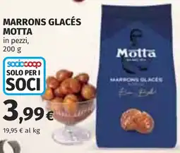 Coop Marrons glacés motta in pezzi offerta