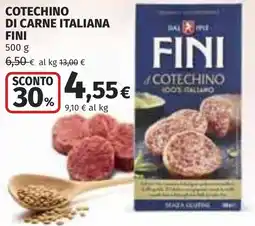 Coop Cotechino di carne italiana FINI offerta