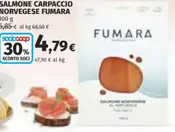 Coop Salmone carpaccio norvegese FUMARA offerta