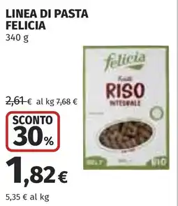 Coop Linea di pasta FELICIA offerta